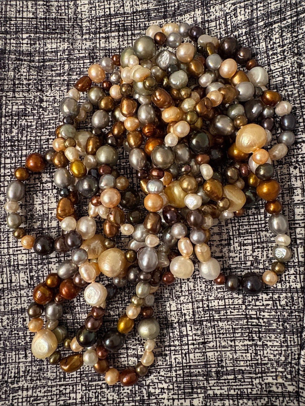 Multi-Color Freshwater Pearl Necklace Strand 50”